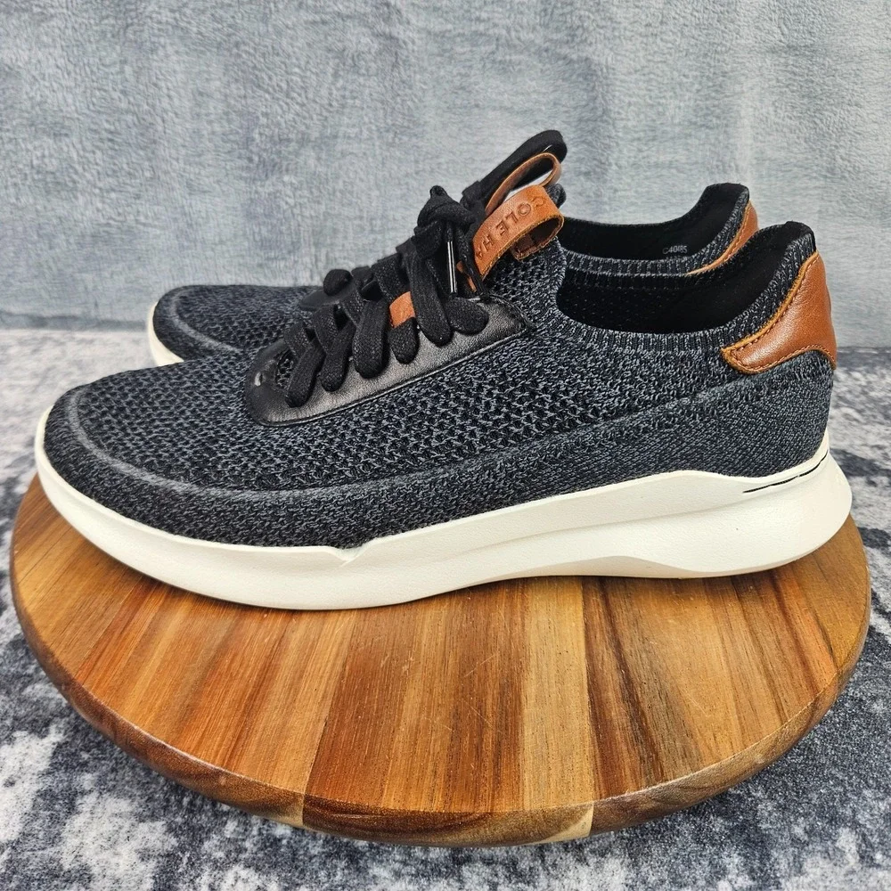 Cole Haan Grand 360 Knit Sneakers Men's 9.5 M Black British Tan Casual C40485